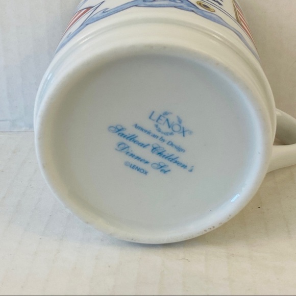 LENOX mug sailboat children’s dinner set small cocoa hot chocolate 8 oun… - Picture 7 of 8